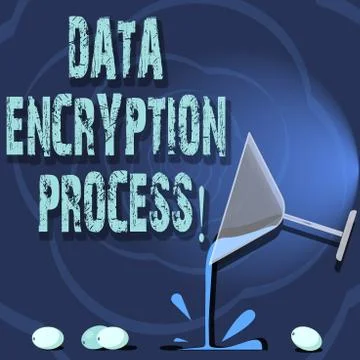 Conceptual hand writing showing Data Encryption Process. Business photo Stock Illustration