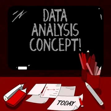 Conceptual hand writing showing Data Analysis Concept. Business photo showcasing Stock-Illustration