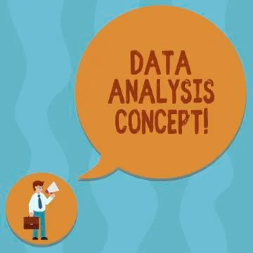 Conceptual hand writing showing Data Analysis Process. Business photo showcasing Illustrazione stock
