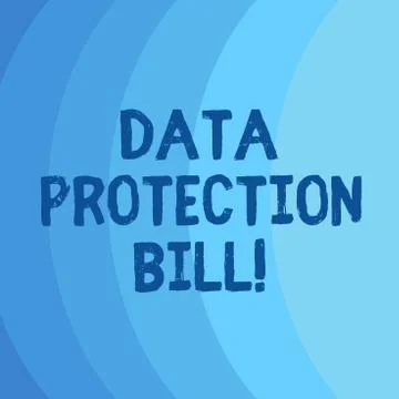 Conceptual hand writing showing Data Protection Bill. Business photo showcasing 스톡 일러스트