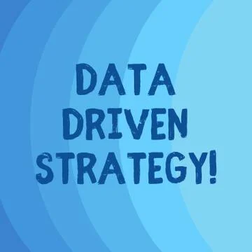 Conceptual hand writing showing Data Driven Strategy. Business photo showcasing 스톡 일러스트