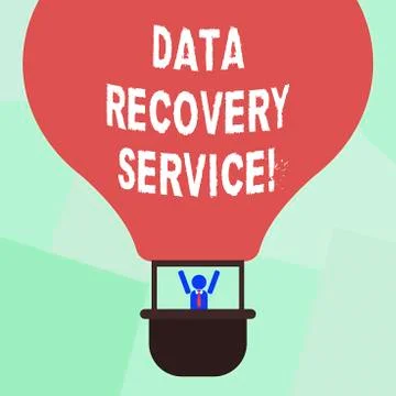 Conceptual hand writing showing Data Recovery Service. Business photo showcasing Stockillustratie