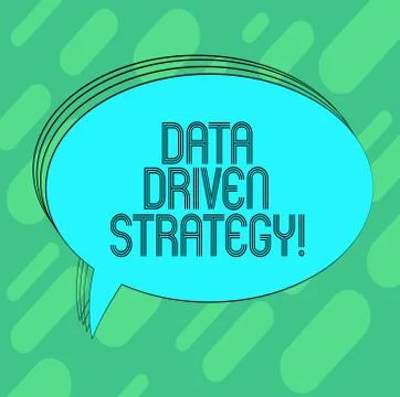 Conceptual hand writing showing Data Driven Strategy. Business photo showcasing Stock Illustration