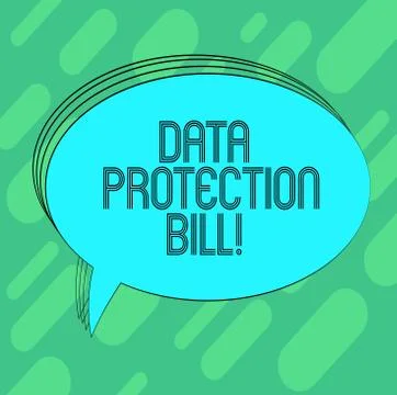 Conceptual hand writing showing Data Protection Bill. Business photo showcasing 스톡 일러스트