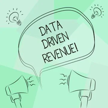 Conceptual hand writing showing Data Driven Revenue. Business photo text makes 스톡 일러스트