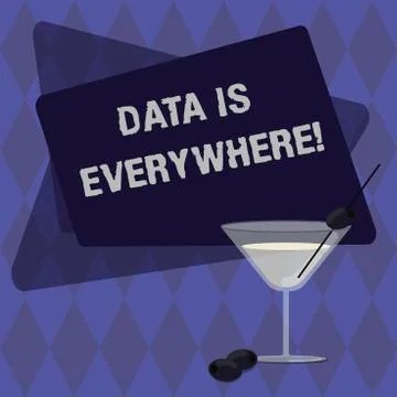 Conceptual hand writing showing Data Is Everywhere. Business photo text Stock Illustration
