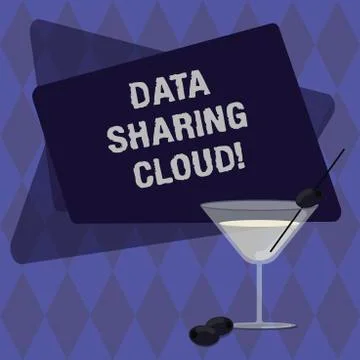 Conceptual hand writing showing Data Sharing Cloud. Business photo text using イラスト素材