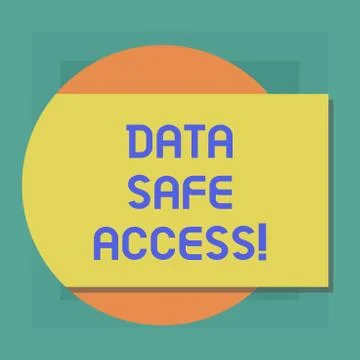 Conceptual hand writing showing Data Safe Access. Business photo showcasing Illustrazione stock