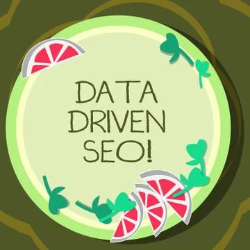 Conceptual hand writing showing Data Driven Seo. Business photo showcasing Stock Illustration