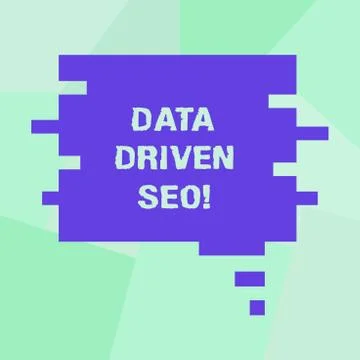 Conceptual hand writing showing Data Driven Seo. Business photo showcasing Stock Illustration