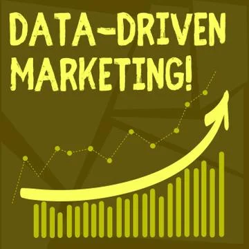 Conceptual hand writing showing Data Driven Marketing. Business photo text Stock Illustration