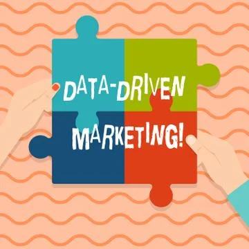 Conceptual hand writing showing Data Driven Marketing. Business photo showcasing 스톡 일러스트