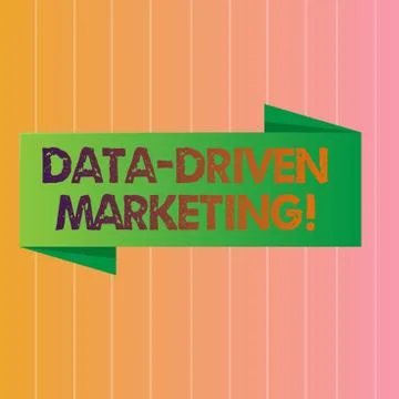 Conceptual hand writing showing Data Driven Marketing. Business photo text Stock Illustration