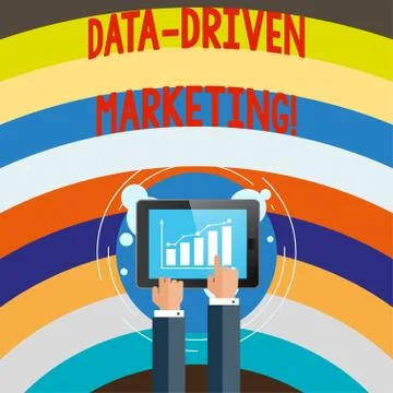 Conceptual hand writing showing Data Driven Marketing. Business photo text 스톡 일러스트