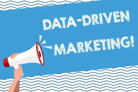 Conceptual hand writing showing Data Driven Marketing. Business photo text Stock Illustration