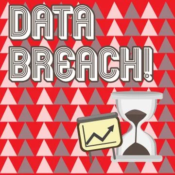 Conceptual hand writing showing Data Breach. Business photo showcasing securi 스톡 일러스트
