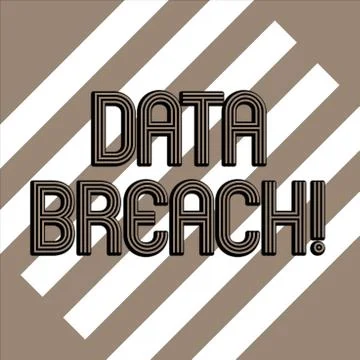Conceptual hand writing showing Data Breach. Business photo showcasing securi Illustrazione stock