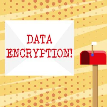 Conceptual hand writing showing Data Encryption. Business photo showcasing Illustrazione stock