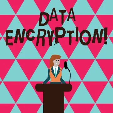 Conceptual hand writing showing Data Encryption. Business photo text another 스톡 일러스트
