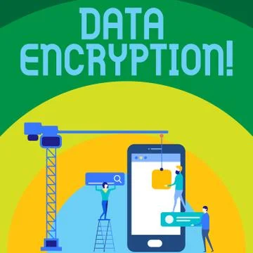 Conceptual hand writing showing Data Encryption. Business photo text another Illustrazione stock