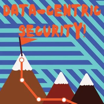 Conceptual hand writing showing Data Centric Security. Business photo showcasing イラスト素材