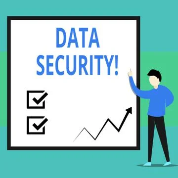 Conceptual hand writing showing Data Security. Business photo text the process 库存插图