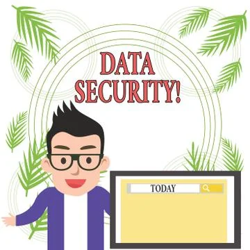 Conceptual hand writing showing Data Security. Business photo showcasing the イラスト素材