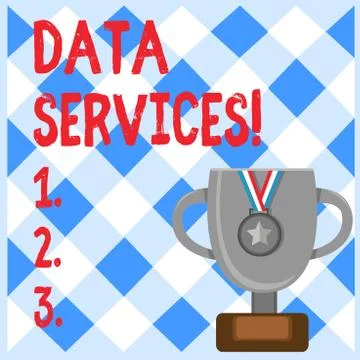 Conceptual hand writing showing Data Services. Business photo text thirdparty Stockillustratie