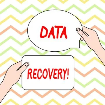 Conceptual hand writing showing Data Recovery. Business photo text process of Stockillustratie