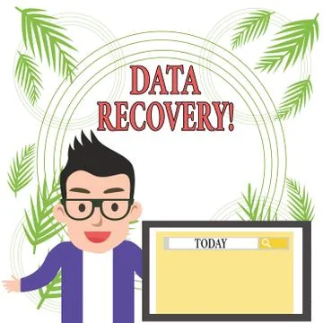 Conceptual hand writing showing Data Recovery. Business photo showcasing process Stock Illustration