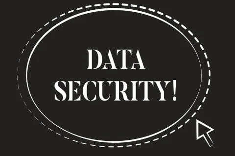 Conceptual hand writing showing Data Security. Business photo text the process Stock Illustration