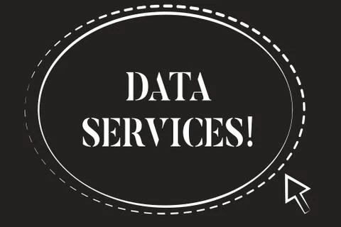 Conceptual hand writing showing Data Services. Business photo text thirdparty Stockillustratie