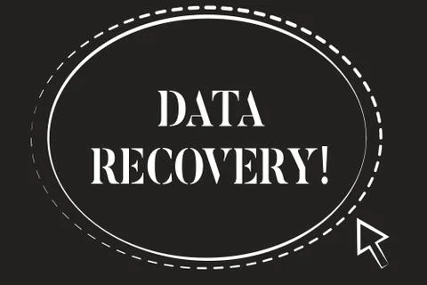 Conceptual hand writing showing Data Recovery. Business photo text process of Illustrazione stock