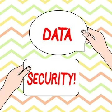 Conceptual hand writing showing Data Security. Business photo text the process Stock Illustration