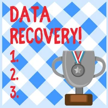 Conceptual hand writing showing Data Recovery. Business photo text process of Stock Illustration