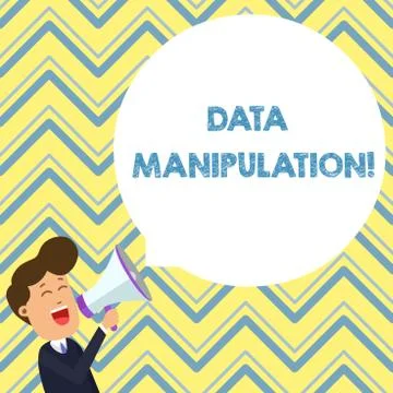 Conceptual hand writing showing Data Manipulation. Business photo text the Illustration