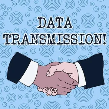 Conceptual hand writing showing Data Transmission. Business photo text sending Stock Illustration