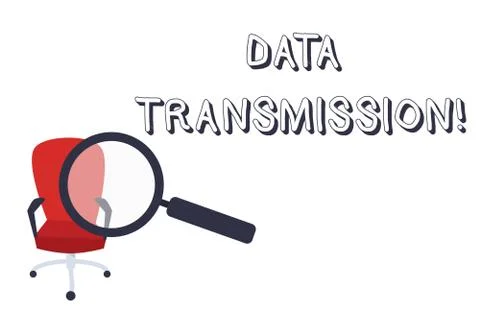 Conceptual hand writing showing Data Transmission. Business photo text sending Illustrazione stock