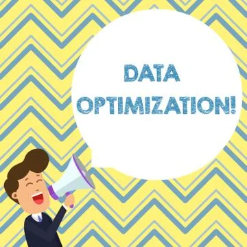 Conceptual hand writing showing Data Optimization. Business photo text process Stock Illustration