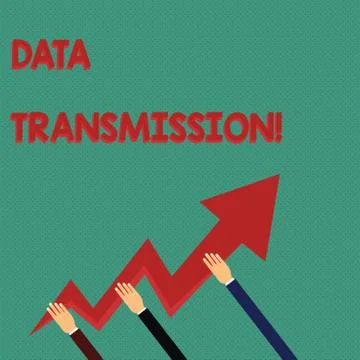 Conceptual hand writing showing Data Transmission. Business photo text sending Illustrazione stock