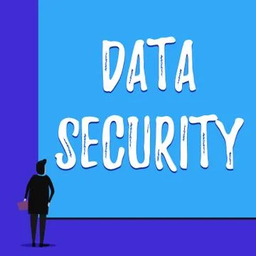 Conceptual hand writing showing Data Security. Business photo showcasing Stockillustratie