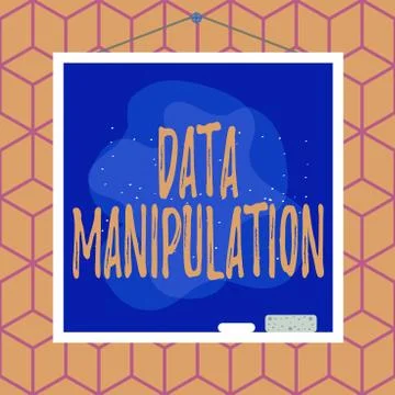 Conceptual hand writing showing Data Manipulation. Business photo text the Illustration