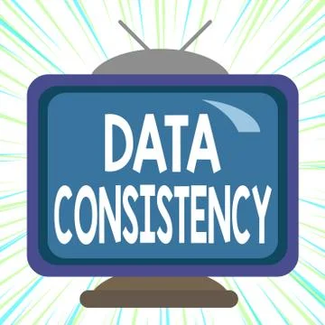 Conceptual hand writing showing Data Consistency. Business photo text data Stock Illustration