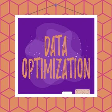 Conceptual hand writing showing Data Optimization. Business photo text process Stock Illustration