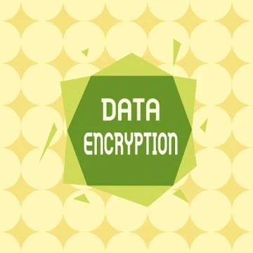 Conceptual hand writing showing Data Encryption. Business photo text Conversion Stock Illustration