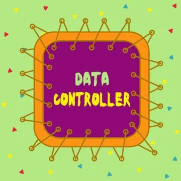 Conceptual hand writing showing Data Controller. Business photo showcasing Stock Illustration
