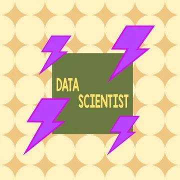 Conceptual hand writing showing Data Scientist. Business photo showcasing Stock Illustration