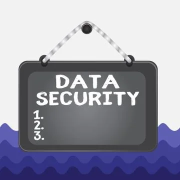 Conceptual hand writing showing Data Security. Business photo showcasing the Stock Illustration