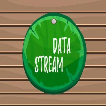 Conceptual hand writing showing Data Stream. Business photo text sequence of Stock Illustration