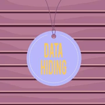 Conceptual hand writing showing Data Hiding. Business photo text Secretly Stock Illustration